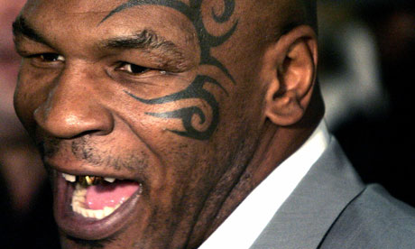 Mike Tyson arrives at Usher's Truth Tour DVD launch party in Hollywood