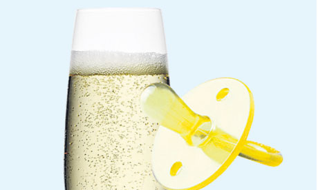 Wet the baby's head with a champagne party