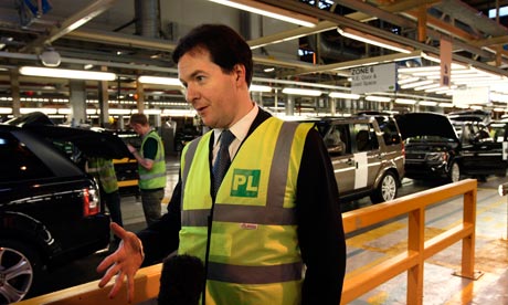 George Osborne visits the  Jaguar Land Rover plant in Solihull