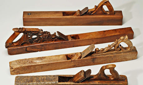 old wooden planes featured in the new book Antique Woodworking Tools 