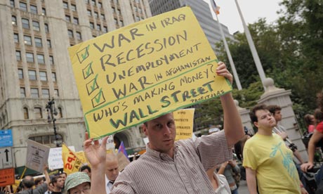 Occupy Wall Street Placard - The Guardian