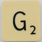 G Scrabble tile