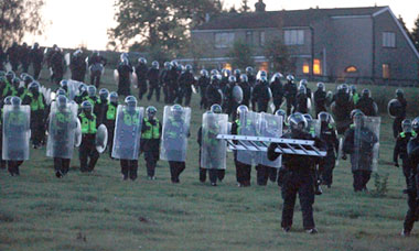 Riot police at Dale Farm