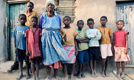 A grandmother-headed household in the Enkamanzi community in rural Swaziland