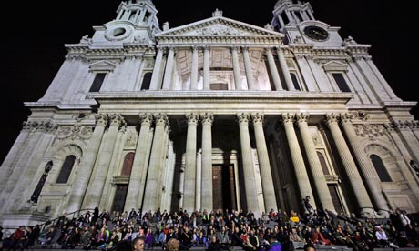 Occupy London demonstrators at st paul's