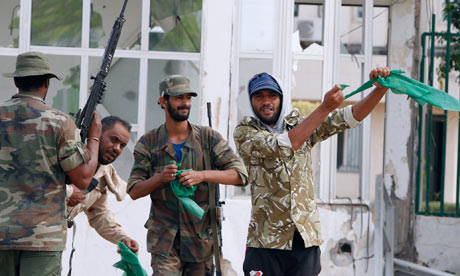 Anti-Gaddafi fighters in Sirte