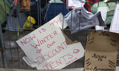 Signs from the Occupy London protests