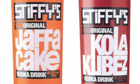 Stiffy's Jaffa Cake vodka labels The award for most tenuous attempt to 