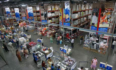 Customers shop at a Best Price Modern wholesale store at Zirakpur