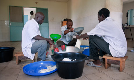 milk into plastic