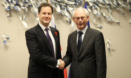 Eurozone crisis: Nick Clegg rallies opposition to treaty change