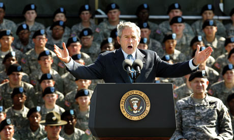 Former President Bush admitted to using torture techniques in his book Decision Points.  Photo courtesy of The Guardian.