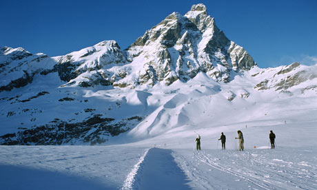 The Monte Cervinio piste in Cervinia, which has seen 60-200cm of new snow 