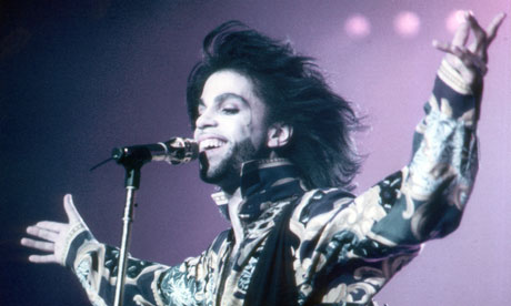 Prince performing at Wembley in 1990
