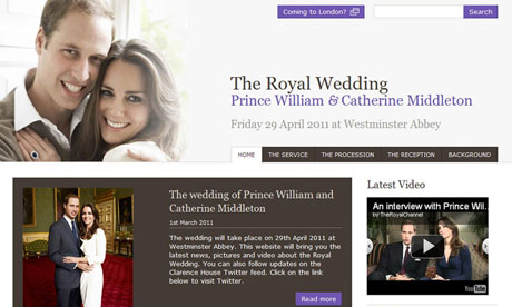 royal wedding. Royal wedding website