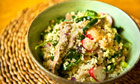 Angela Hartnett's couscous with chicken and pea shoots recipe