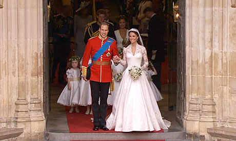 William and Kate - entrance