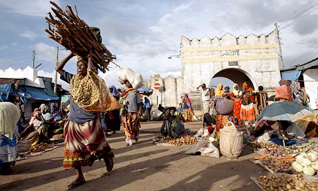 Market at the Shoa Gate, one of six gates