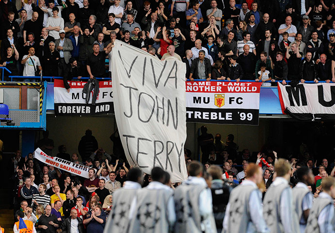 Chelsea v Man Utd: Manchester United fans taunt John Terry