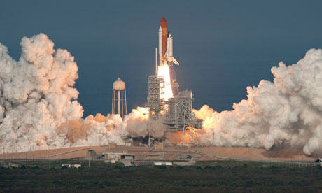 USA Shuttle Discovery Launch From Kennedy Space Center Florida