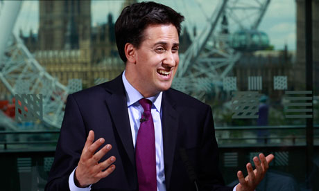 Britain's opposition Labour Party leader Miliband speaks during a news conference in London