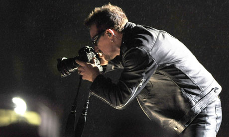 Bono with David Levene's camera