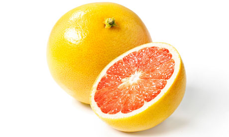 Grapefruit on a white background