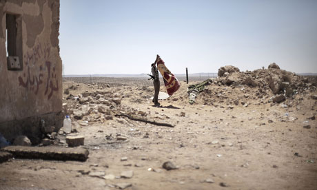 Libyan rebel in Nafusa mountains