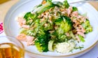 Angela Hartnett's warm salmon and pickled cucumber salad recipe