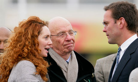 Cheltenham Horse Racing Festival - Rebekah Brooks (formerly Wade) with Rupert and James Murdoch