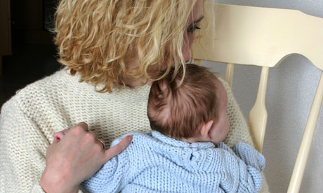 Young mother and baby