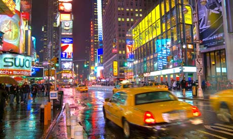 Neon billboards in Times Square, New York