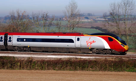 Virgin Pendolino train between Coventry and Rugby, England, UK. Image shot 2007. Exact date unknown.