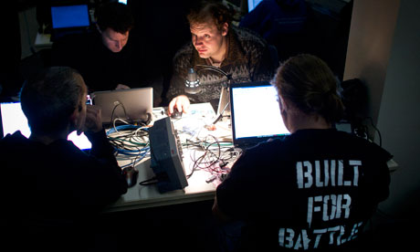 The Chaos Computer Club's annual conference attracts an international audience of hackers, scientists, artists and utopians. Photograph: Thomas Peter/Reuters