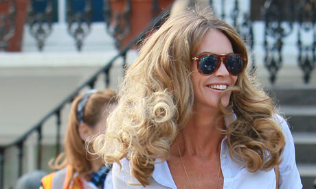 Elle Macpherson after taking her child to school