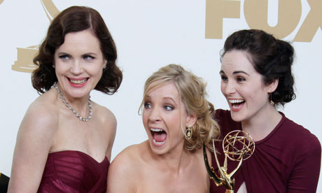 elizabeth mcgovern downton abbey. Downton Abbey cast members Elizabeth McGovern, Joanne Froggatt and Michelle 