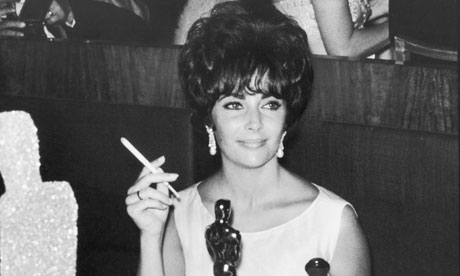 Elizabeth Taylor celebrating in Hollywood after winning an Oscar