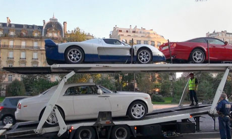 Eleven supercars worth up to 5m have been seized from outside an African 