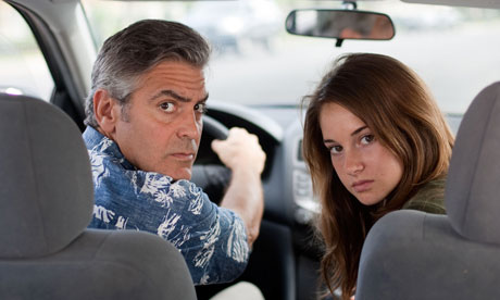 Shailene Woodley with George Clooney in The Descendants