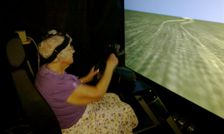 An elderly driver