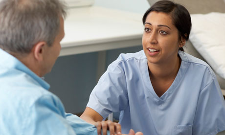 Nurse with patient