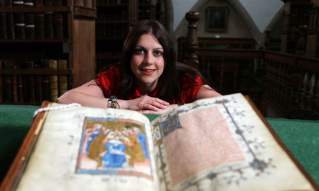 The Private Lives of Medieval Kings: presenter Janina Ramirez with the Liber ...