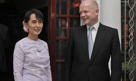 British Foreign Secretary William Hague in Myanmar
