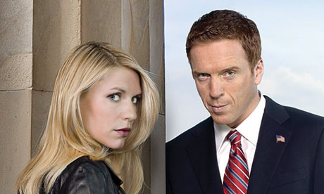 Tough times … Claire Danes as Carrie Mathison and Damien Lewis as Brody in Homeland.