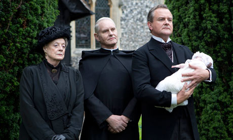 Love that baby … Violet and Lord Grantham
