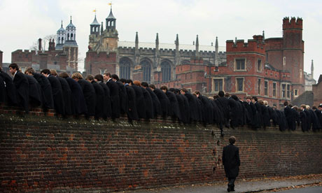 Eton pupils watch the Wall Game, 2007