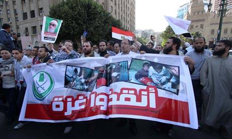 Protest in Egypt against Gaza attack