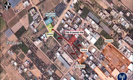 Underground Fajr 5 missile launch site in Zeitoun