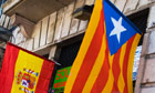 Catalan and Spanish flag