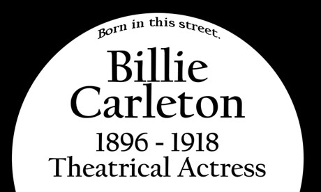 Billie Carleton plaque